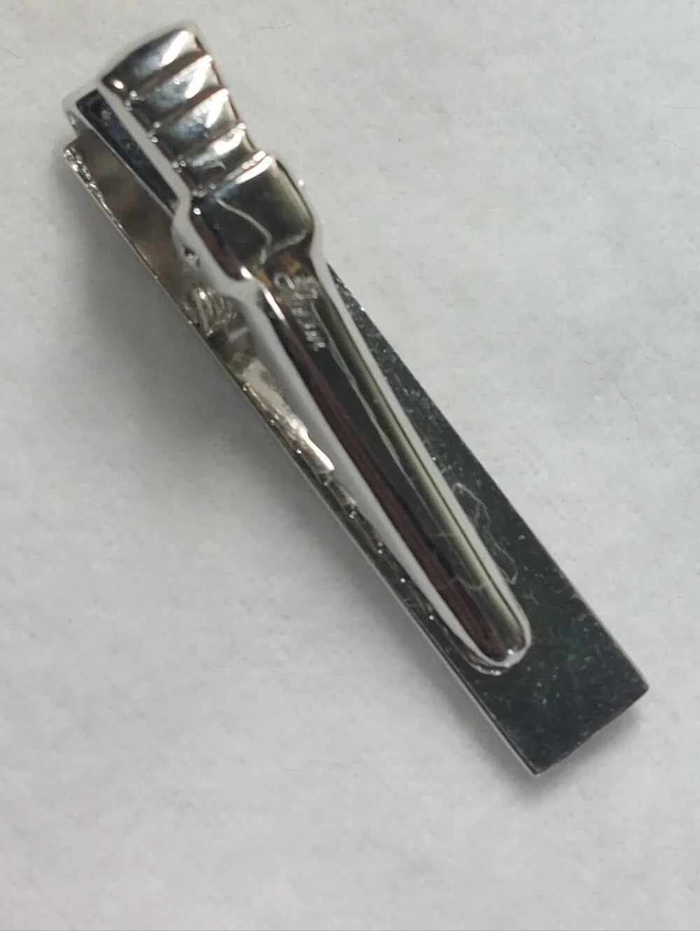Coordinating Mid-Century Silvertone 3-pc. Tie Clip & Cufflink Set Estate Jewelry